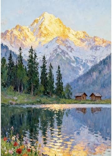 VeGuude Diamond Art Kits for Adults, Full Drill Beautiful Landscape Diamond Painting Kits for Beginners, DIY Full Rhinestone 5D Diamond dots (Gemstone Craft), Home Wall Decoration (12x16 inch)