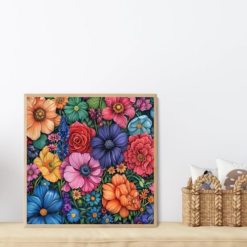 Xylogist Flowers Diamond Art Kits for Adults,5D Diamond Painting for Adults