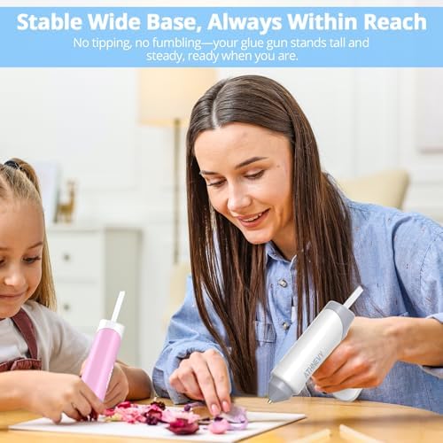 Cordless Hot Glue Gun, 4V 10s Fast Preheat, 30×7mm Glue Sticks, USB-C, 2Ah