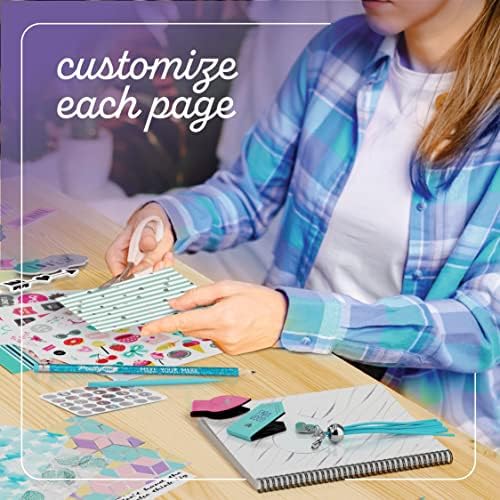 DIY Journal Kit for Girls - Gift for 8-14 Year Old Girl - Crafts for Teen | Cool Birthday Gifts Ideas for Teens - Fun, Cute Art & Crafts Kits for Tween Teenage Kids- Scrapbook & Diary Supplies Toy Set