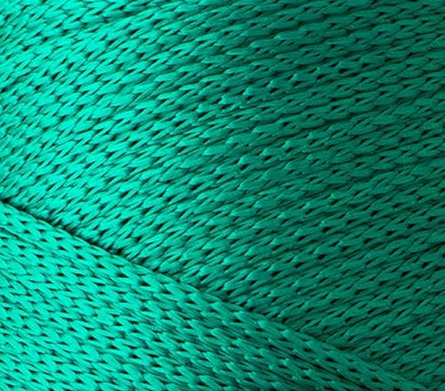 Polyester Macrame Cord 2mm x 251 Yards, 100% Polypropylene Premium Rope, Colorful Yarn Crochet Bag Craft for Wall Hangers, Bags, Bottom Plates, Carpets (Emerald Green, 1 Skein)