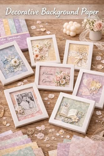 Scrapbook Paper Pad, 6x6 Inch, Single-Sided Decorative Craft Paper, 24 Sheets for Scrapbooking, Cardmaking & DIY Crafts - Vintage Pastel Pink