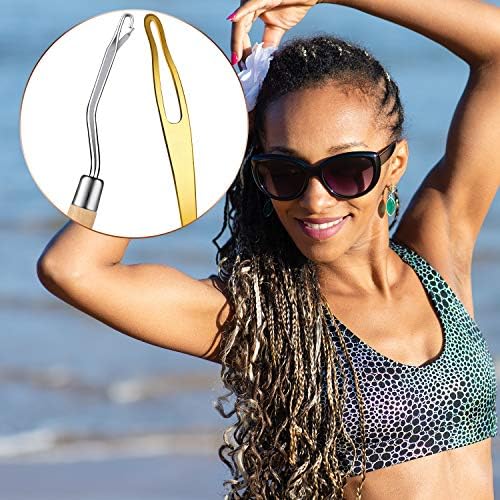 WILLBOND 9 Pcs Latch Hook Different Sizes Crochet Hook for Hair Latch Interlocking Tool Hair Needles Dreadlock Accessories for Scarf Carpet Making and Art Crafts