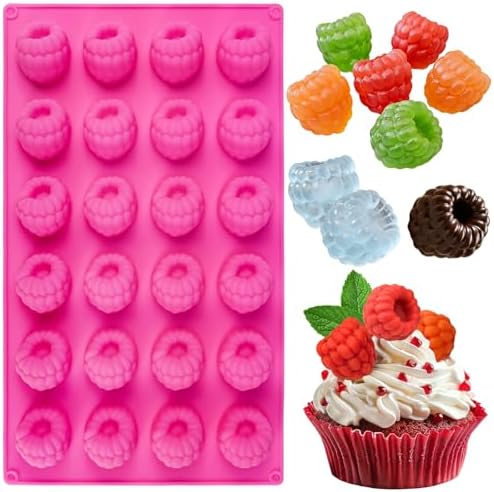 Small Raspberry Fruit Molds, Raspberry Molds Silicone 24-Cavity
