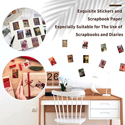600 Pieces Washi Sticker Set, 12 Set Scrapbooking Diary Planner Album Diary Notebook, Scrapbooking Sticker Journaling Supplies for DIY Arts and Crafts Card Making Laptop Decoration
