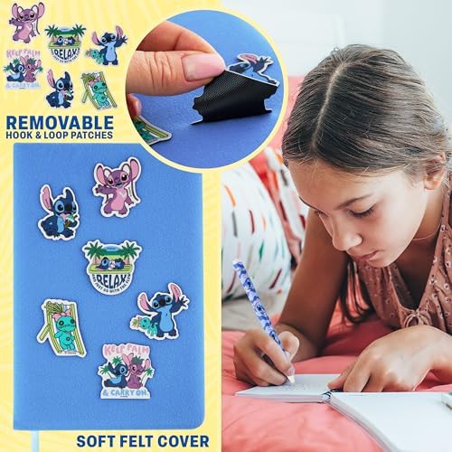 Get Trend Disney Stitch Scrapbook Kit for Kids with Notebook, Stickers, Pens, Bookmarks, Frames, Patches, Creative Art Supplies, Gifts for Kids (Blue Stitch)