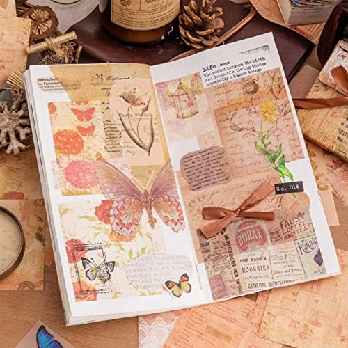 400 PCS Vintage Scrapbook Paper DIY Journaling Supplies Decorative Paper Aesthetic Stationery Scrapbooking Paper or Journals Junk Journal Planners Picture Frames Album Crafts