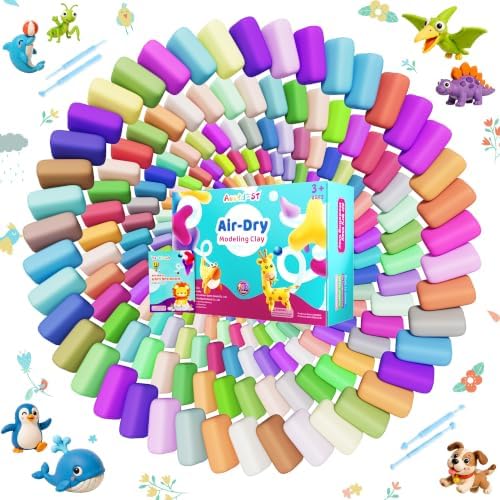 Aestd-ST Air Dry Clay 210 Colors, Modeling Clay for Kids, DIY Magic Clay