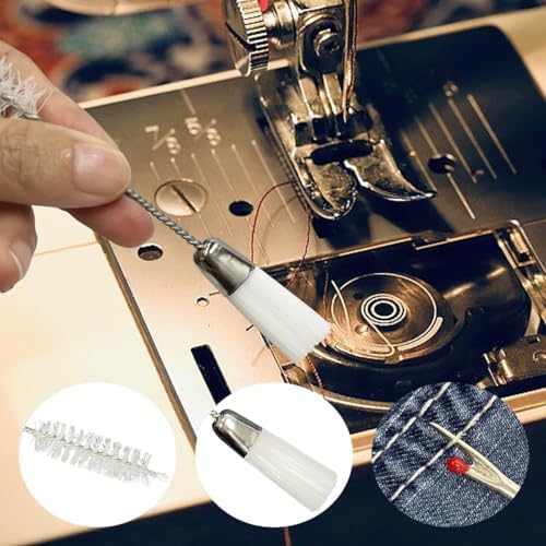 21 Pieces Sewing Machine Cleaning Kit,Sewing Machine Repair Tools Include Tweezers Double Headed Brush Screwdriver Seam Rippers Silicone Brush for Repair and Cleaning Machine Sewing with Storage Box
