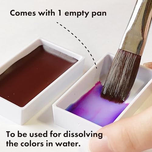 Kuretake Gansai Tambi GRANULATING COLORS, 5 Color Set, Made in Japan