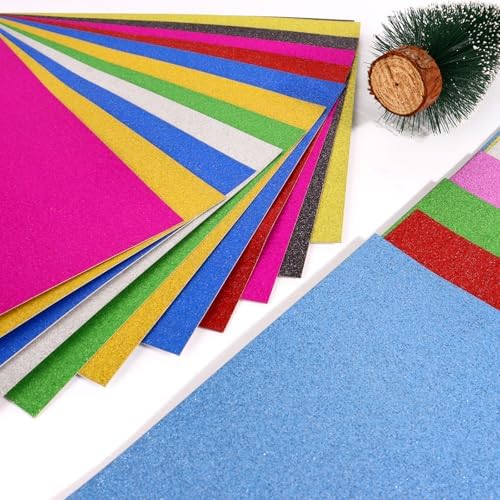 10 Sheets Glitter Decorative Cardstock Paper 30 X 20cm A4 Paper for Card DIY Crafts Card Scrapbook Decoration for Easter Juneteenth Father Day Graduation Decorations