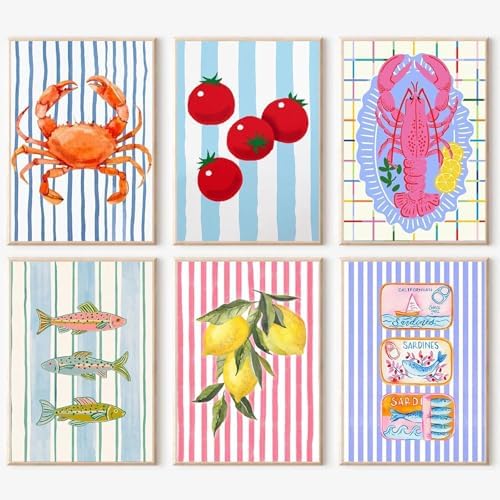 YALKIN 6 Packs Paint by Number Kits for Adults Beginners, DIY Acrylic Painting by Number Kits on Canvas Without Frame, Adults Paint by Number for Home Wall Decor Gifts 25x35CM/9.8x13.8IN