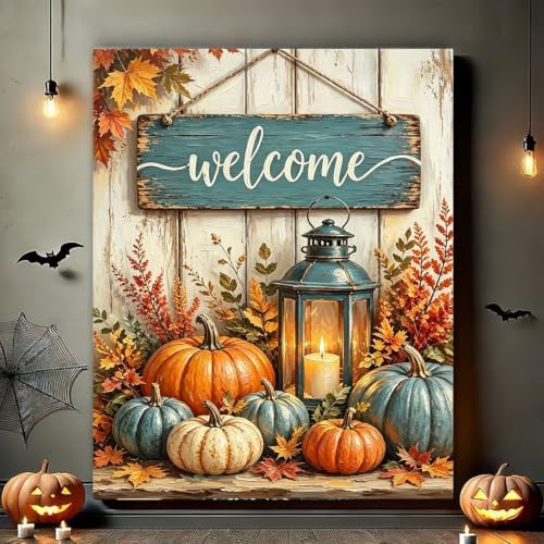 Arttoplus Pumpkin Paint by Numbers Kit for Adults Beginner 16x20 inch