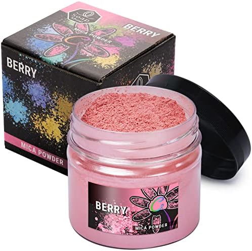 Berry Mica Powder for Resin Coloring 2 oz - Pigment Powder for Nails