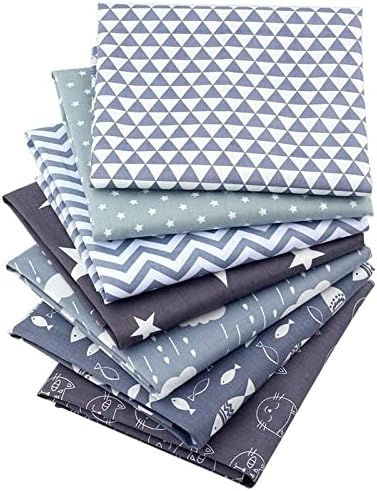 Aubliss 50pcs 100% Cotton Fabric Bundle 10" x 10" PreCut Fat Squares Sheets