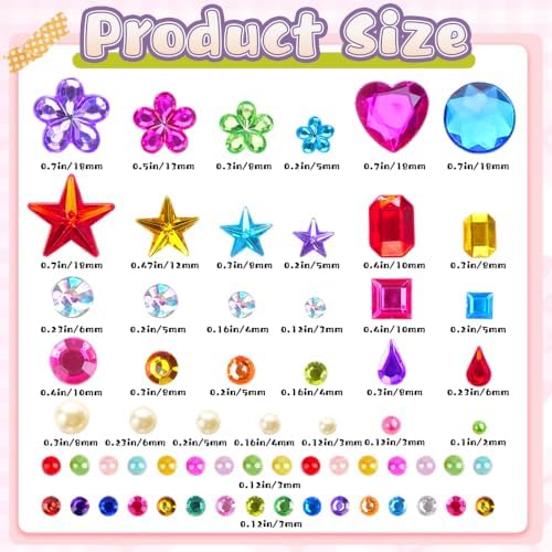10000PCS+ Gem Stickers, Rhinestone Stickers for Crafts, Jewels Diamond