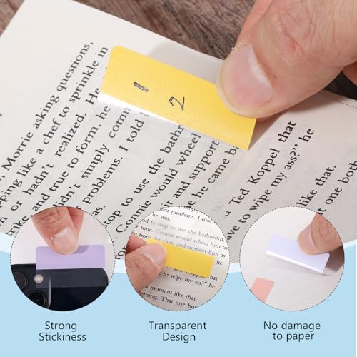 240 Pcs Sticky Index Tabs, Colored Book Tabs for Notebooks, 1.8×1 Inch