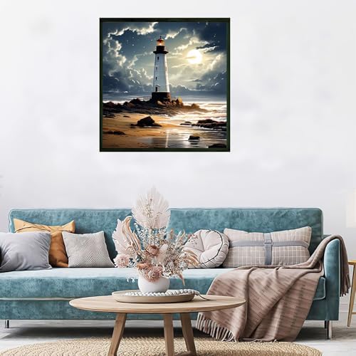 GOUOYANA Lighthouse Diamond Art Kits for Adult-Diamond Painting Wall Art