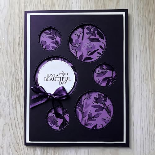 Metal Cutting Die for Scrapbooking - Cut Stencils for DIY Scrapbook Photo Album Decorative Paper Card, Card Making Supplies & Crafting Die Cut (Circular Ring 5.3 x 4.1 in)