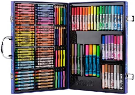 Crayola Art Kit with Neon & Metallic Art Supplies, Includes Crayons, Markers & Colored Pencils, Craft Activity, Gift for Kids, Ages 5, 6, 7, 8