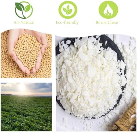 DINGPAI Natural Soy Wax for Candle Making, 2lb Organic Soy Wax Flakes