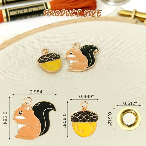 WUSUTE Squirrel Needle Minder for Cross Stitch, Cute 2 Pcs Needle Minder Magnet for Organizing, Embroidery Sewing Needle Holder Needlework Accessories