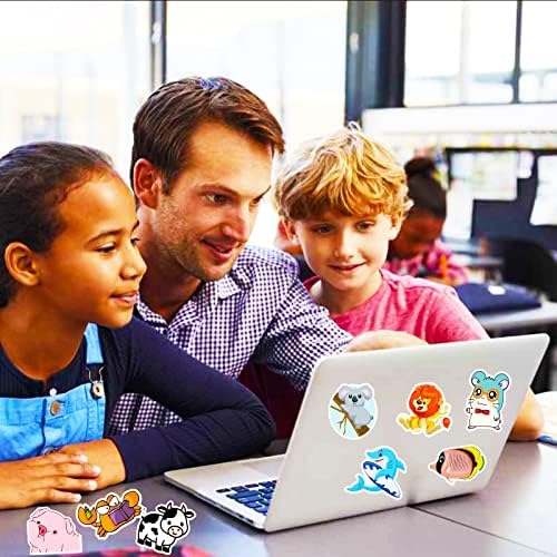 Cute Animal Stickers for Kids, 100 Pcs Zoo Animal Stickers for Water Bottle, Vinyl Waterproof Farm Zoo Sticker for Water Bottle Laptop for Kids Teens