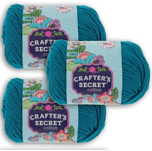 Hobby Lobby Crafter's Secret Yarn, 18 Dark Teal, Set of 3