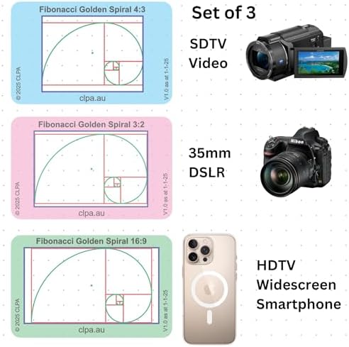 Fibonacci Golden Spiral Directors Viewfinder Card