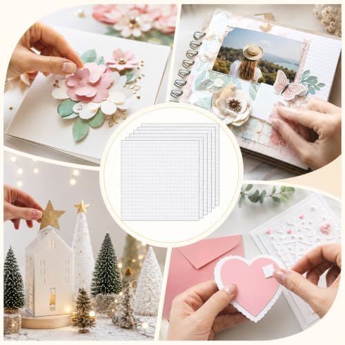 2000 Pcs 5 Sheets Foam Squares Double Sided Foam Tape