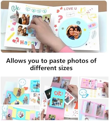 Ranxu 16 Sets 3D Photo Album Decorations DIY Kits, Material Kit-Color