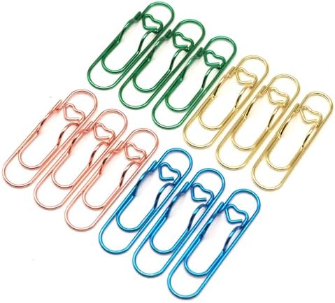 12 Pcs Cute Pen Holder Clips for Notebook, Paperclip Pen Holder