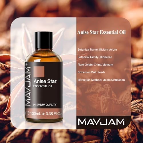 MAYJAM Anise Star Essential Oil for Diffusers for Home, 3.38FL.OZ