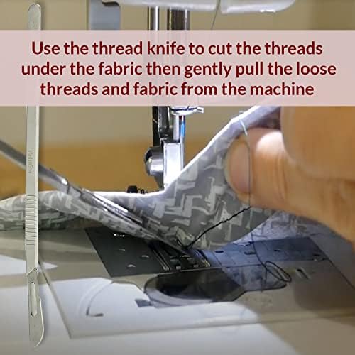Madam Sew Birds Nest Untangling Tool Kit – Thread Hook and Stitch Releaser Set with Spare Blade Resolves Thread Bunching Under Fabric and Embroidery Hoops – Long Steel Quilting and Sewing Tools