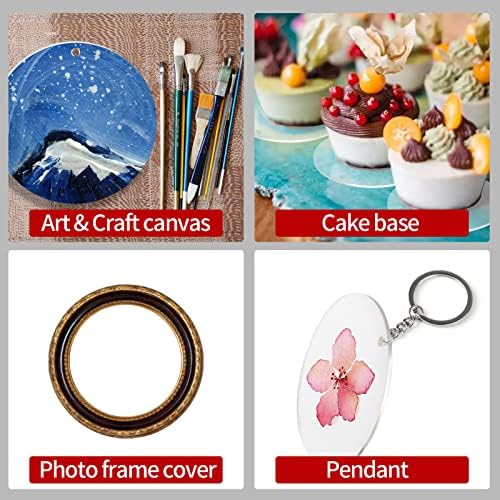 Clear Acrylic Circle with Hole, 75x1.5 mm, 3", 50 Pieces | Transparent, Ornament Blanks, Round Sheets, For Decorative Tags with Paintings