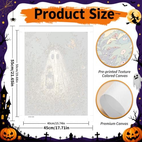SUJINMEI Ghost Paint by Numbers Kit for Adults Without Frame 16X20 inch