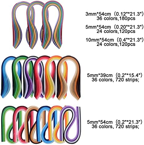 Complete Paper Quilling Kit with 1860 Strips, Electric Pen and Tools