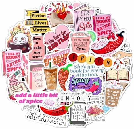 Spicy Book Stickers, SMU tty Book Stickers for Kind le, Bookish Decals for Adults, Dark Romance Decals, Gifts for Women & Men