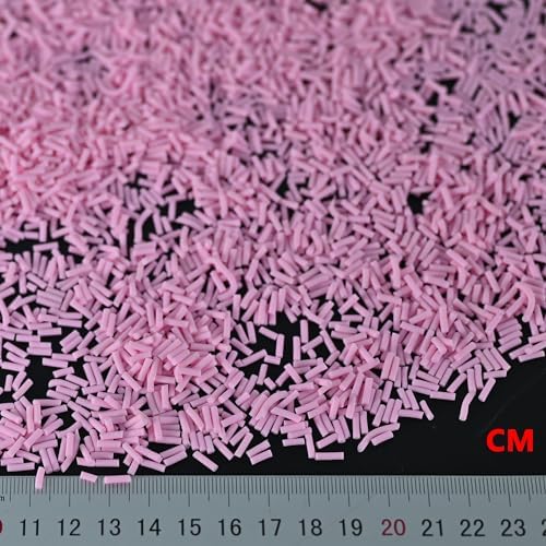 LIKETURE Fake Sprinkles 110g Non-edible Polymer Clay Sprinkles Faux Sprinkle Plastic Sprinkles for Craft Sprinkles Decoration for Resin Filler Slime Add ins Slime Mixed in Shaker Card (Pink)