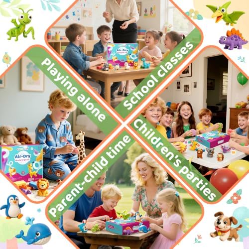 Aestd-ST Air Dry Clay 210 Colors, Modeling Clay for Kids, DIY Magic Clay