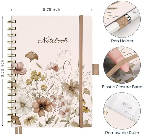 AHGXG Spiral Journal Notebook, 160 Lined Pages, A5 Size (5.7'' x 8.3'')
