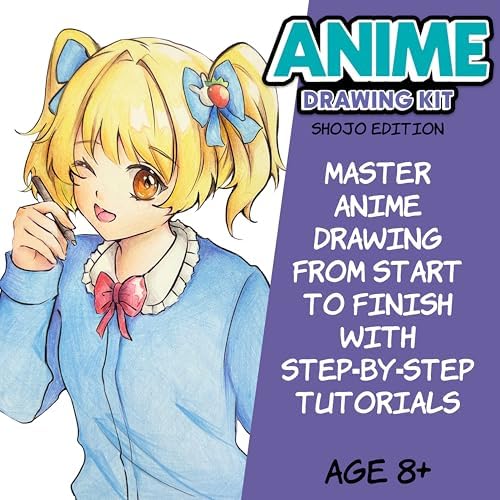 Faber-Castell Anime Drawing Kit, Shojo Edition with Step-by-Step Book