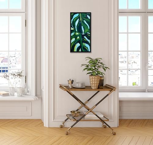 Kate and Laurel Sylvie Blank Framed Canvas Wall Art; 14x26.5 Black; Modern Empty Canvas for Paint-Your-Own Art; Ready to Paint Premium Canvas Already Framed