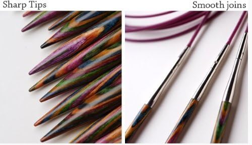 Knit Picks Rainbow Wood Interchangeable Knitting Needles Set - US 4-11