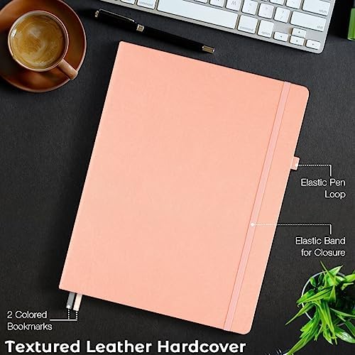 Blank Notebook, Hardcover Sketchbook, Leather Unlined Journal for Women Men