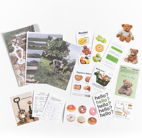 Alideco 200pcs Vintage Scrapbook Supplies Pack for Art Journaling Bullet Junk Journal Planners DIY Paper Stickers Craft Kits Notebook Collage Album Aesthetic Cottagecore Picture Frames (jijingxingxi)