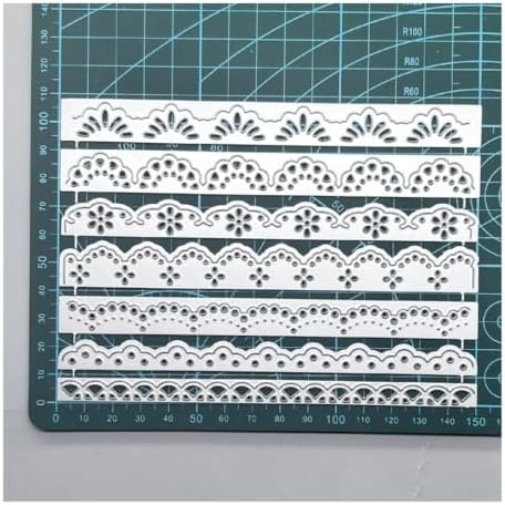 Scrapbooking Die-Cuts for Card Making, Christmas Metal Cutting Dies, Paper Craft Punch Template, Background Embossing Stencils, DIY Album Décor (Lace Wave Border Set- 15x10.8cm)