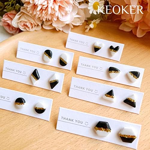 Keoker Polymer Clay Cutters - Geometric Clay Cutters, Polymer Clay Cutters for Earrings Jewelry Making, 10 Shapes Regular Clay Earrings Cutters