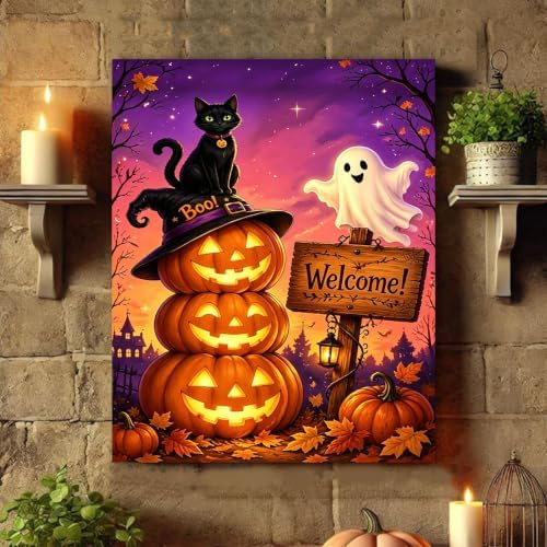Arttoplus Halloween Paint by Numbers Kit for Adults Beginner 16x20in, Ghost