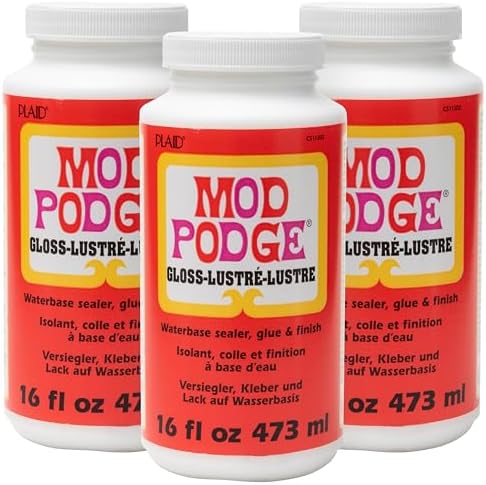 Mod Podge Waterbase Sealer, 16 oz, Gloss Finish, WMCS11202A (Pack of 3)